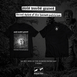 OWLS WOODS GRAVES - Secret Spies of the Horned Patrician (czarna koszulka męska)